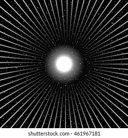 Vector stars portal on stars background