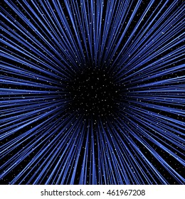 Vector stars portal on stars background