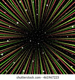 Vector stars portal on stars background