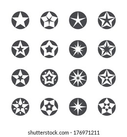 Vector stars set icons