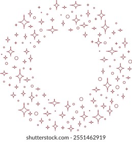 O vetor estrela brilhos no fundo branco transparente. brilho círculo modelo redondo. Quadro com brilho para logotipo, ícone, cartão vip, certificado, vale-presente