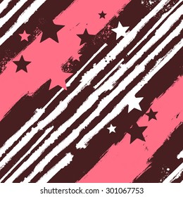 Vector Stars and Stripes seamless pattern for print design or web background