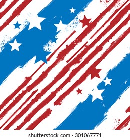 Vector Stars and Stripes seamless pattern for print design or web background