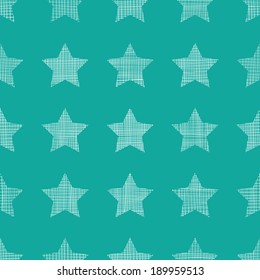 vector stars textile textured green seamless pattern background