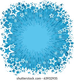 Vector stars Xmas blue background