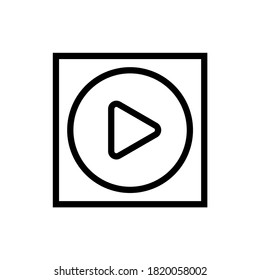 Vector start button. Alert to start playing music or video.