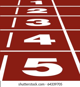 Vector of start or finish position on running track