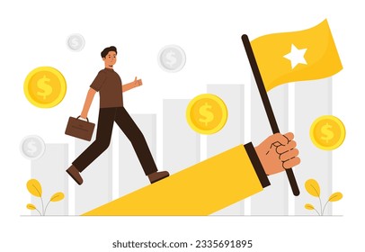 Vector start up new business project, achievement, beginning and success graphic