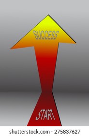 Vector : Start and success on arrow
