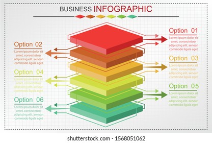 Vector startup info graphics, diagram chart, graph and presentation. Business report, parts, steps processes. Puzzle, circles, target, pyramid, map and timeline vectors