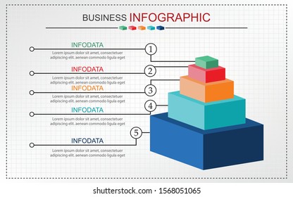 Vector startup info graphics, diagram chart, graph and presentation. Business report, parts, steps processes. Puzzle, circles, target, pyramid, map and timeline vectors