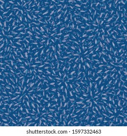 Vector stary night leaves bursts seamless repeat pattern design background texture. Perfect for modern greeting cards, wallpaper, fabric, home decor, wrapping projects.