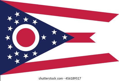 Vector State of Ohio flag