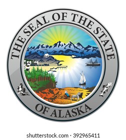 Vector State Seal of Alaska