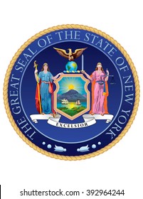 Vector State Seal Of New York