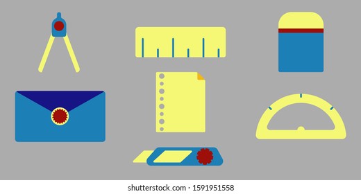 Vector of Stationary Icon Illustration 