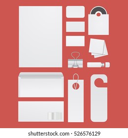 Vector stationary mockup.