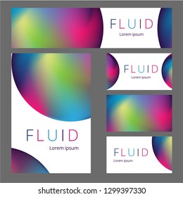 Vector stationary mockup set of realistic office objects with abstract design brand identity. White stationery set items for brand identity and logo presentation