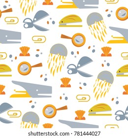 Vector stationery elements like sea animals, can be used for textiles, branding, covers and any creative design