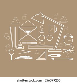 Vector stationery icons