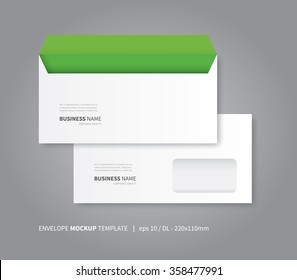 Vector Stationery Layout Of Envelope For Graphic Presentation / Clean Envelope Mockup Design