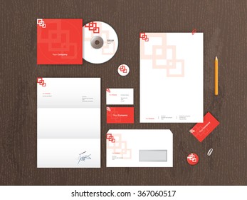 Vector stationery mock up. Corporate identity template design.
