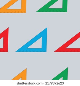 Vector Stationery pattern. Colorful  rullers background