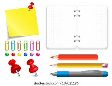 Vector stationery set
