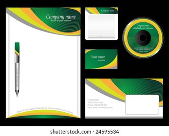 Vector Stationery Set