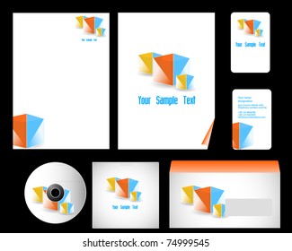 Vector stationery set eps10 for your design