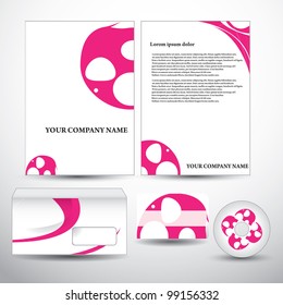 Vector stationery set eps10 for your design with Elephant