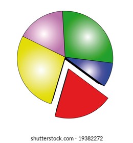 vector statistics - isolated diagram on white