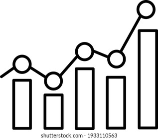 Vector Statistics Outline Icon Design

