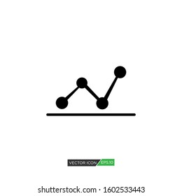 Vector stats the graph shows up and down arrow. Business growing chart presentation icon