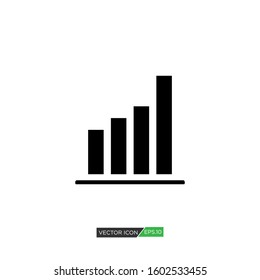 Vector stats the graph shows up and down arrow. Business growing chart presentation icon