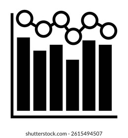 Vector Stats Icon Set Circles, Lines, and Columns