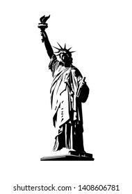 Sketch Statue Liberty New York City Stock Vector (Royalty Free) 1620644881