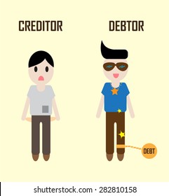 Vector status of creditor when debtor don't pay 