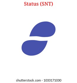 Vector Status (SNT) digital cryptocurrency logo. Status (SNT) icon. Vector illustration isolated on white background.