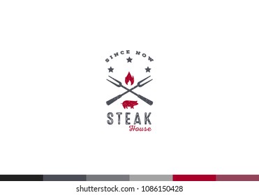 vector steak house logo