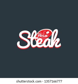 vector steak house logo, with pictures of steaks and restaurants. interesting. modern, unique