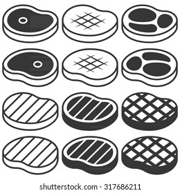 Vector steak icon