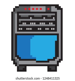 vector of steam fan in pixel style