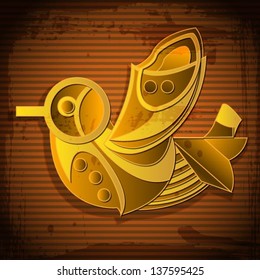 vector steam punk bird