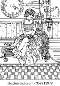 vector steam punk illustration