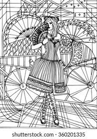 vector steam punk illustration