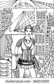vector steam punk illustration