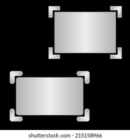 vector steel badges