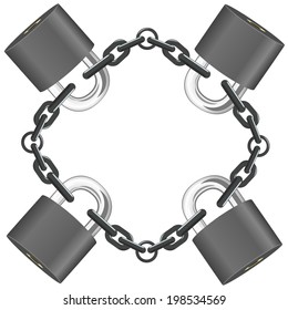 Vector steel chain with locks