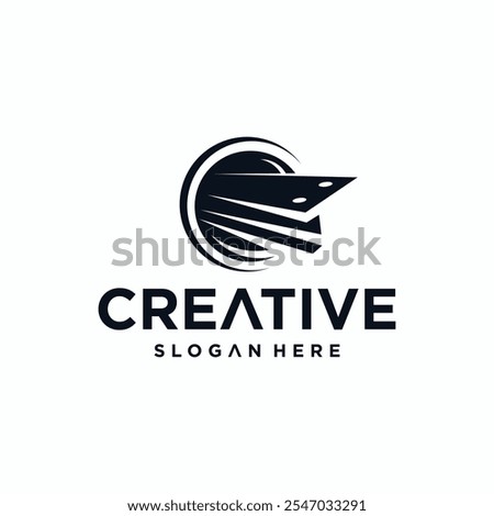 Vector steel logo design with future modern steel beam icon.